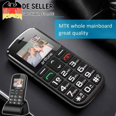 MARKENLOS Seniorenhandy Rentner Handy SOS-Tasten Großtastenhandy Mobiltelefon Bluetooth FM