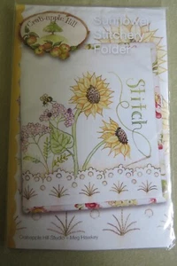 Crabapple Hill Sunflower Stitchery Folder #822 Embroidery Pattern w/thread - Picture 1 of 2