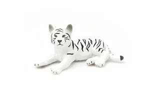 Tiger Cub, White, Realistic Toy Model Plastic Replica Animal, Kids 3" M069 - Picture 1 of 7