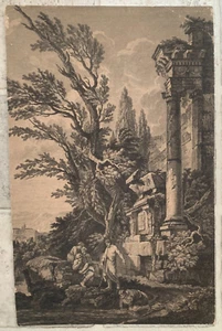 François Denis Nascita Scena Pastorale Grecia Antico Mitologia Tempio Bacco ? - Picture 1 of 11