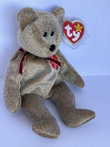 Ty Beanie Babies Signature Bear 1999 *RARE, ERRORS* Brown Excellent Retired Baby - Picture 1 of 10