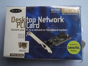 GENUINE OEM BELKIN 10/100 BT NETWORK PCI CARD ETHERNET 284641 - Picture 1 of 5