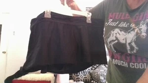Merona Black XL Swimming Skirt w/Attached Bikini Bottom  Good Condition - Picture 1 of 13