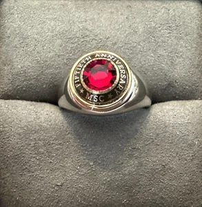 Anillo de sello de ley vintage MSC Mediterranean Shipping Company 50 aniversario - Imagen 1 de 4