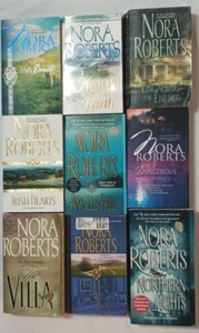 Lot of 9 Nora Roberts Romance Mass Market Paperback Books MIX - Picture 1 of 3
