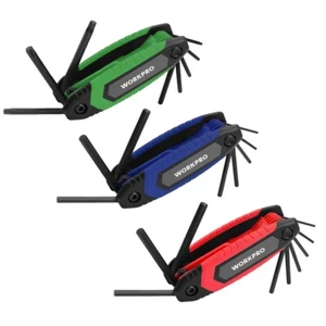 WORKPRO 3-PACK Folding Allen Wrench Set 25Piece Portable SAE/Metric Torx Hex Key - Picture 1 of 10