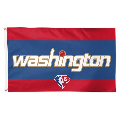 WASHINGTON WIZARDS CITY NBA 75TH ANNIVERSARY 3'X5' DELUXE FLAG NEW WINCRAFT 👀 Cover
