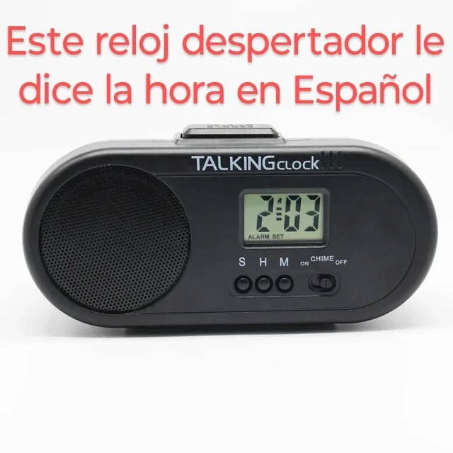 Talking English Human Voice Speaking Battery Power Snooze Alarm Clock Very Loud