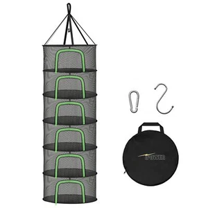 Herb Drying Rack 6-Layer 2-Feet Hanging Mesh Net Dryer Collapsible for Clothes - Picture 1 of 8