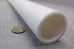PTFE Teflon Straight Tube 1.75" OD x 1.50" ID x 1/8 Wall x 2 Foot Length - Picture 1 of 9