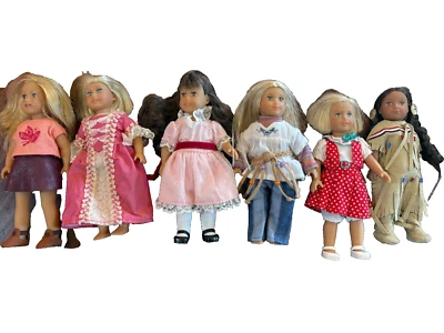 LOTE DE 6 MINI MUÑECAS AMERICAN GIRL Foto 1 de 4
