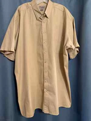 Camisa Big & Tall George Foreman Comfort Zone 3XL Caqui Beige S/S Foto 1 de 4
