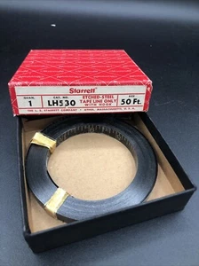 Starrett LH-530 Etched Steel Replacement Tape With Hook 50" Restoration part NOS - Picture 1 of 8
