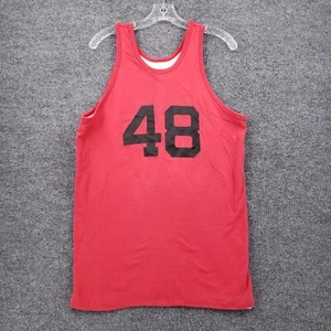 VINTAGE Champion Jersey Mens Large Red White 48 Sleeveless Reversible 90s USA - Picture 1 of 23