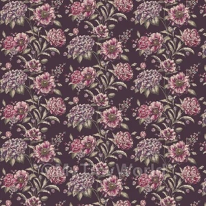Pack of 5 Dolls House Violet And Mauve Mixed Flowers on Purple Wallpaper - Picture 1 of 3