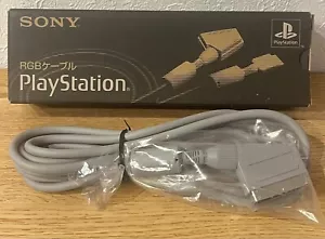 PlayStation Sony Official RGB SCART Cable SCPH-1050 with BOX NEW Japan - Picture 1 of 10