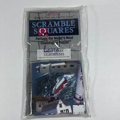 B Dazzle Great Lakes Lighthouses Scramble Squares 9 Piece Puzzle - Image 1 of 3