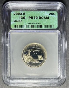 2003-S Proof Maine Quarter ICG PR-70 DCAM, Buy 3 Items, Get $5 Off!! - Picture 1 of 2