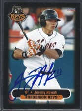 2012 Frederick Keys Jeremy Nowak #11 IP autograph signed card