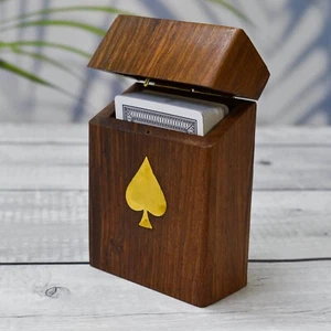 Wooden Card Storage Box / Playing Card Storage/ Single Card Storage/ Unique gift - Picture 1 of 6