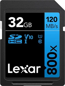 Lexar 32GB SD Card Class 10 UHS-I SDHC Flash Memory Card Camera DSLR BLUE 150MBs - Picture 1 of 2