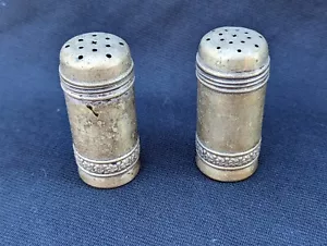 Pair of Vintage 2.7" EPNS Salt & Pepper Shakers - Picture 1 of 4