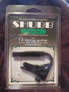 Shubb C3K Capo Noir for 12-String Guitars, Black Chrome - Picture 1 of 1