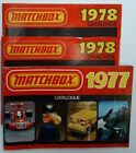 Lot 3 Vintage Matchbox Catalogue 1977 & 1978 Cars Trucks Boats Toy Miniature