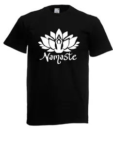 Herren T-Shirt I Namaste Meditation Lotus Blume Wasser Lilie Yoga Pose l bis 5XL - Bild 1 von 11