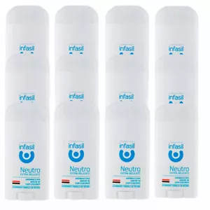 SET 12 INFASIL DEODORANTE STICK NEUTRO EXTRADELICATO ML 50 CURA E IGIENE DEL COR - Foto 1 di 2