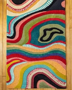 Hand-Tufted Colorful River Rug - Vibrant Area Rug for Aesthetic Interiors - Rugs - Picture 1 of 6