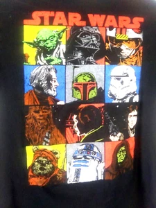 Camiseta Star Wars Panel Gráfico Negra Manga Corta 100% Algodón Unisex Mediana - Imagen 1 de 3