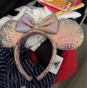 Disney Parks Minnie 50th Anniversary Ears Earidescent Iridescent Headband US - Picture 1 of 11