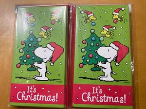 Hallmark Money/Gift Card Holder Christmas Cards (20 Cards) Snoopy Peanuts New - Picture 1 of 4