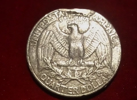 1998P George Washington Quarter,die Crack Both Sides, Circulated Cover