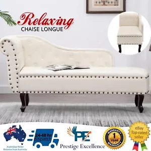 Lounge Sofa Bed Chaise Chesterfield Couch Seater Artificial Leather Foam Chair - Picture 1 of 9