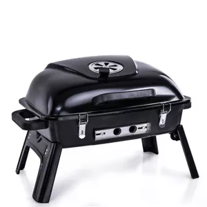 Portable Folding BBQ Enamel Grill Outdoor Barbecue Camping Panic Charcoal Grill - Picture 1 of 11