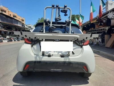 Portabici Posteriore 3 Binari per Toyota Yaris anno 2024 3 bici Tutto Alluminio - Immagine 1 di 4
