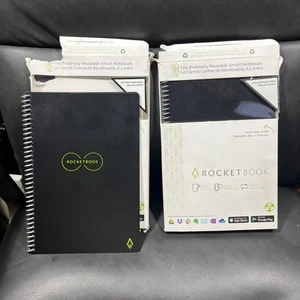 2 Rocketbook Core Reusable Spiral Notebook, Executive Size 6x8.8, Black READ - Picture 1 of 12