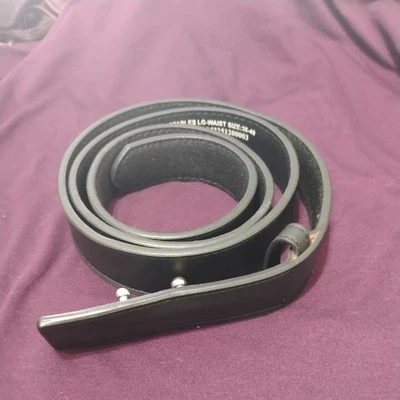 NUEVO Herramientas a Presión Para Hombre Cuero Genuino Sin Arañazos Negro Cinturón de Trabajo Gancho y Lazo  Foto 1 de 4