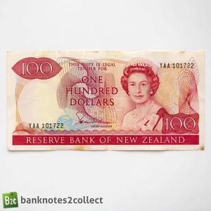 NEW ZEALAND: 1 x 100 New Zealand Dollar Banknote. - Picture 1 of 3