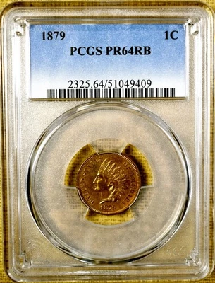 1879 PCGS PR64 RB Indian Cent - Image 1 of 2