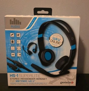 CASQUE STÉRÉO GIOTECK HS-1 SUPERLITE NINTENDO WII U GAMEPAD PC MOBILE NEUF OUVERT - Photo 1/5