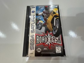 Road Rash (Sega Saturn, 1996) CIB Complete in Box with Manual + Reg Card NR MINT