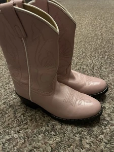 Masterson Boot Co. Rosa Leder Cowboystiefel Kinder Größe 1,5 - Bild 1 von 10