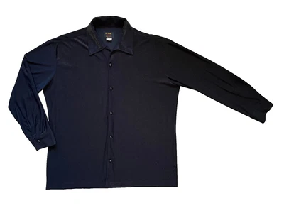 Vintage Goth 90s BC Ethic Smooth Custom Fit Black Long Sleeve Button Up - Image 1 of 4