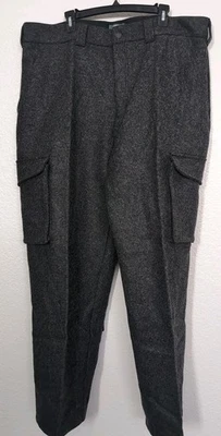 Cabela's Wool Hunting Pants Men's 44 Reg Gray Cargo Utility Heavy - Image 1 of 4
