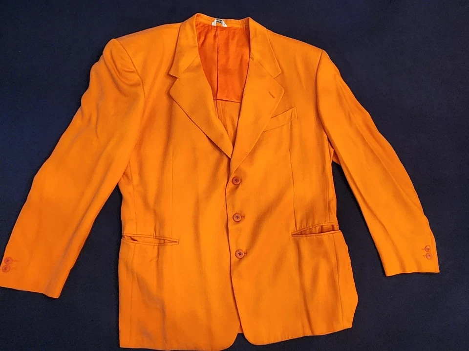 Blazer Pal Zileri Hombre Sartoriale Salmón Naranja 100% Seda EE. UU. 42; UE 52; Foto 1 de 4