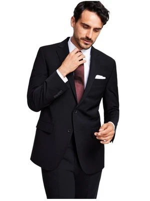 Brooks Brothers Hombres Ajuste Regular Traje Chaqueta Blazer 46 L Negro Sólido Elástico Foto 1 de 4