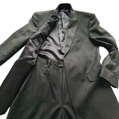 Jos A Bank Traje Gris Lana Cachemira 42R Chaqueta Pantalones 35-36 x 28 2 Piezas Foto 1 de 4